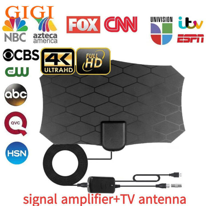 GIGI 4k 1080p Hd Digital Tv Antenna With Amplifier Signal Booster 3600 ...