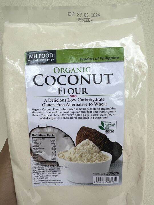 organic-coconut-flour-แป้งมะพร้าว-แท้100-ขนาด500g-แป้งจากมะพร้าวคีโต-แป้งคีโต-คีโตทานได้-จากประเทศฟิลิฟปินส์-คีโต