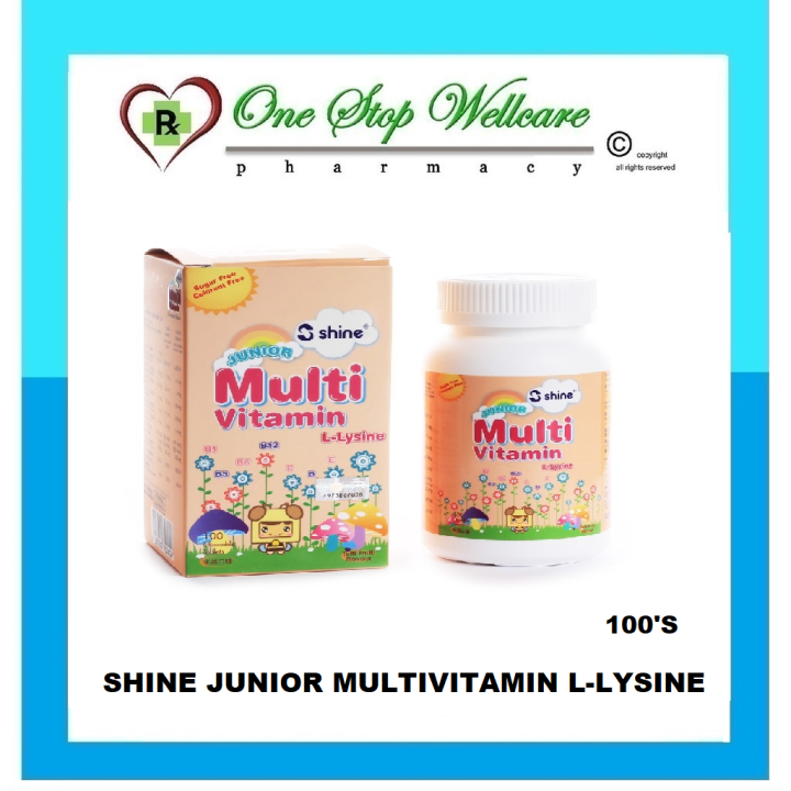 SHINE JUNIOR MULTIVITAMIN LLYSINE 100'S (EXP11/2025) Lazada