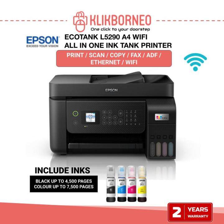 Epson EcoTank L5290 A4 Wi-Fi All-in-One Ink Tank Printer with ADF ...