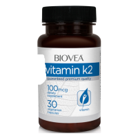 BIOVEA VITAMIN K2 100 mcg (with Alfalfa) / 30 Vegetarian Capsules