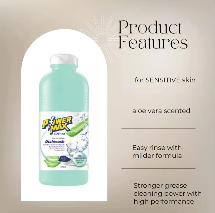 NEW LAUNCHED Cosway PowerMax Concentrated Dishwash Sensitive Skin