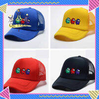 【จัดส่งที่รวดเร็ว✨】Children Mesh Hat Cartoon Among Us Printed Caps Colorful Breathable Sun-proof Sun Hat