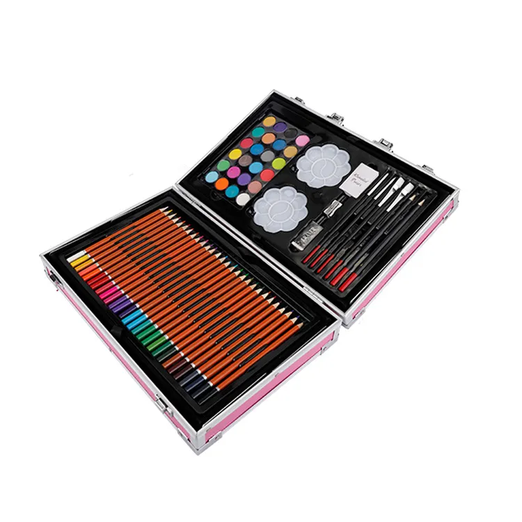 145 PCS. ART COLORING DRAWING PAINTING SET with Aluminum Alloy