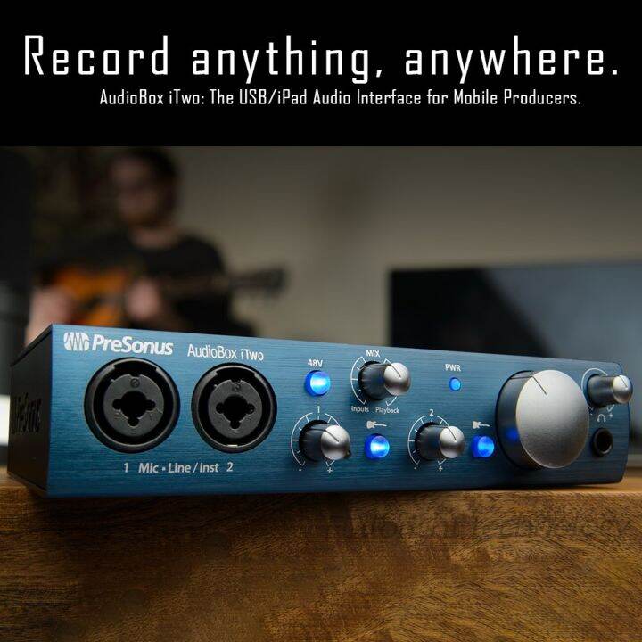 สินค้าขายดี-presonus-audioฺฺbox-itwo-usb-i-pad-audiointerface-for-mobile-producers-usb-ออดิโออินเตอร์เฟสสำหรับงานสตูดิโอ-โปรดิวเซอร-ที่ชาร์จ-แท็บเล็ต-ไร้สาย-เสียง-หูฟัง-เคส-ลำโพง-wireless-bluetooth-โท