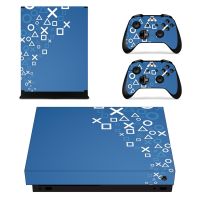 Solid Color Skin Sticker Game Console Protective Film for XboxOne X Console and 2 Game Controllers Xbox One X Skin Sticker