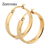 【YP】 ZORCVENS Brand Earrings Fashion Jewelry Wholesale 2 Colors Gold Color Hoop