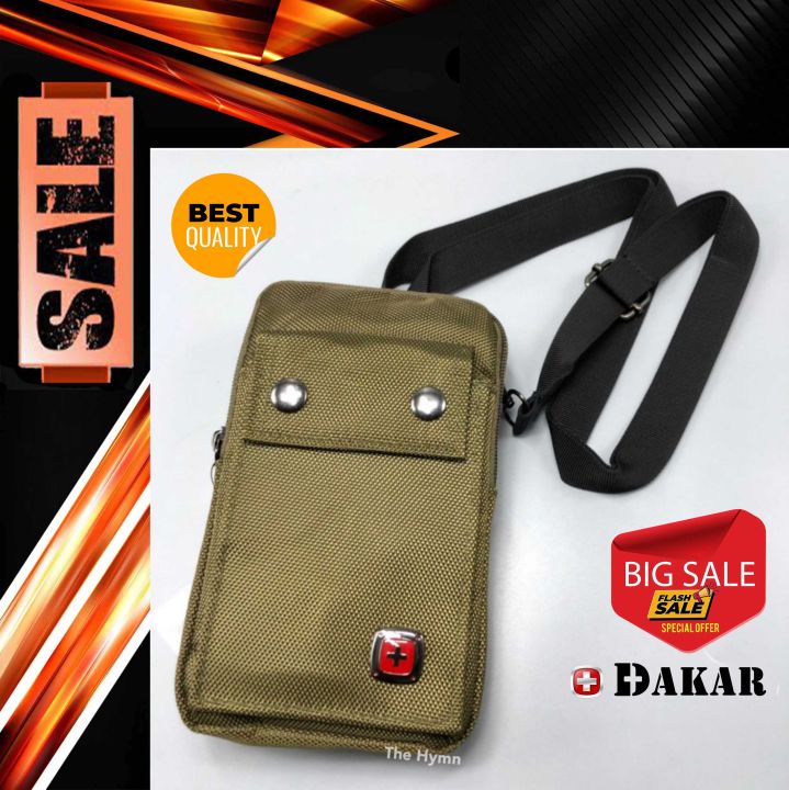 กระเป๋าผ้าหยาบ-dakar-099-ใบใหญ่-ร้อยเข็มขัด-พร้อมสายสะพาย-ซิปเคลือบ-สุดเท่-ผลิตจากผ้า-ไนลอน-อย่างดี-จัดส่งรวดเร็วทันใจ
