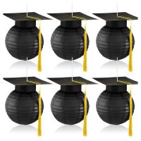 Graduation Cap Hanging Paper Lanterns Grad Cap Paper Lanterns with Black Grad Hat Graduation Party