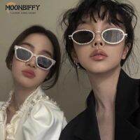 {Paopao glasses} Diamond Oval Ladies Sunglasses Luxury Brand Small Frame Glasses Men Punk Style Japanese And Korean Metal Trend Oculos De Sol