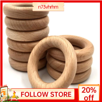 N73VHRHM 10ชิ้น5ซม. ไม้ธรรมชาติสีไม้ซุงต้นบีชข้อต่อสีทึบแบบ Diy