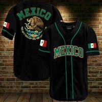 Mexico Patriotic Symbol Country Baseball Jersey Amazing Gift None Men Baseball Jersey Full Button Shirt