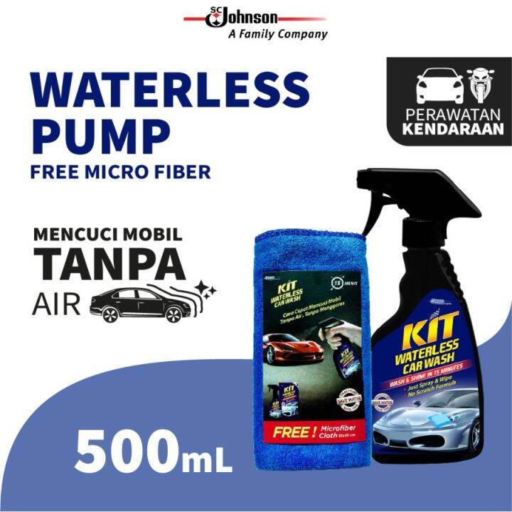 KIT Waterless Car Wash Waterless Pump 500 ML Free Microfiber