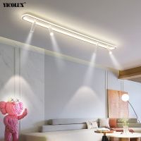 Dimming Long New Modern LED Chandelier Lights Living Dining Room Bedroom Flats Corridor Aisle Spotlight Indoor Lighting Lamps