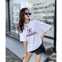 CODiy085671 High quality mens and womens couple top CHAN Fashion casual trendy brand pure cotton minimalist letter logo printed large short sleeved T-shirt collar label hang tag XS-3XL