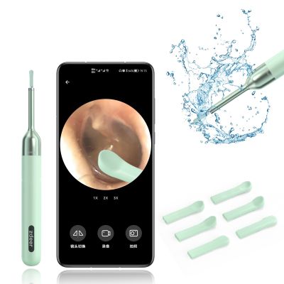 ZDEER Ear Wax Removal Tool with 1080P HDEar Cleaner with 6 LED LightsEar Camera IP67 Waterproof 5 Pcs Ear Pick for iOSAndroid