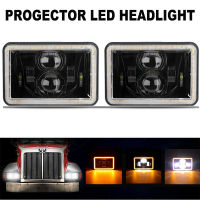 คู่ 4x6 LED ไฟหน้ารัศมี Run Light DRL สำหรับ peterbilt Kenworth freightline