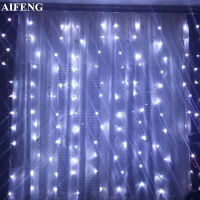 AIFENG Led Curtain Fairy Light 3x1.5M 3x2M 3x3M Christmas Garland String 144 192 300Led Holiday Lighting For Wedding Party Decor