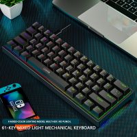 K620 Mini Gaming Mechanical Keyboard 61 Keys RGB Hotswap Type-C Wired Gaming Keyboard PBT Keycaps 60 Ergonomics Keyboards