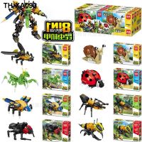 Compatible with lego building blocks assembled 8 1 insect mecha series particles childrens educational toys gifts