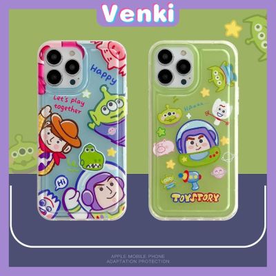 VENKI - Case For iPhone 14 Pro Max TPU Soft Jelly Airbag Case Cute Cartoon Case Camera Protection Shockproof For iPhone 14 13 12 11 Plus Pro Max 7 Plus X XR