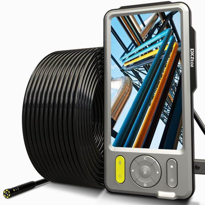 DXZtoz 15m DualLens Endoscope Borescope 5'' Larger IPS Screen, DXZtoz