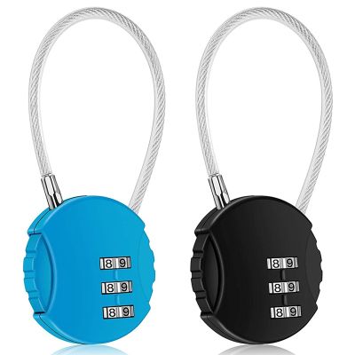 2 Pack Combination Lock 3 Digit Outdoor Waterproof Padlock for School Gym Locker, Sports Locker, Fence, Toolbox, Gate