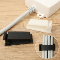 Self Adhesive Cable Clips การจัดการสายเคเบิล Black Wire Holder Organizer Clamp Self Adhesive Wire Clip For Car Cable Winding Tool