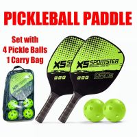 ∋ Pickleball Paddles Carbon Fiber Lightweight Pickleball Set with Portable Carry Bag 4 Balls Portable for Indoor Outdoor Exercise