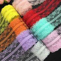 10yds 40mm Wide Bilateral Handicrafts Embroidered Net Lace Trim Ribbon Wedding/Birthday/Christmas/Bow Decorations Fabric  Material