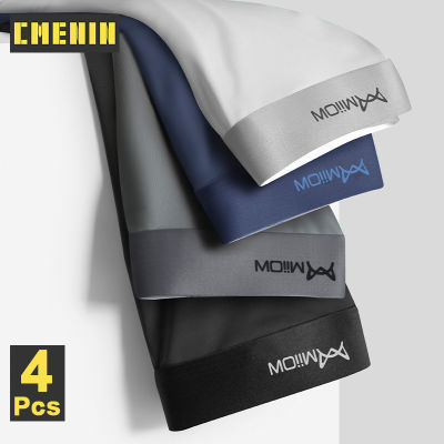 [CMENIN Official Store] MiiOW 4Pcs Lot Men Boxer Shorts Graphene Antibacterial Ice Silk ชุดชั้นในชาย Boxershorts ไม่มีรอยต่อ Breathable กางเกงในชาย L-5XL M1511