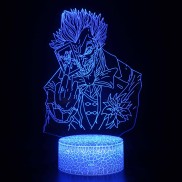 DC Joker bức tượng 3D Đèn ảo ảnh Joker Đèn trang trí trẻ em đèn ngủ phòng