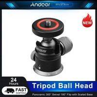 Andoer ขาตั้งกล้องหัวบอล360 ° หมุนได้180 ° พลิกฐานปรับขนาด1/4สกรูสำหรับกล้อง DSLR กล้องไร้กระจกขาตั้งกล้อง