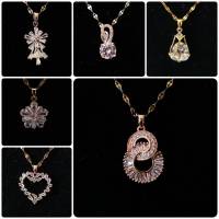 สร้อยคอ เงิน ทอง โรสโกลด์ พร้อมจี้เพชร เรียบหรู ยาว 40-45 cm. Necklace with diamond pendant. flower snowflake