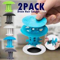 2/1 PACK TXM Drain Hair Catcher Bathtub/Sink Drain Hair Catcher2 in 1 Bathtub Drain Protector for Shower