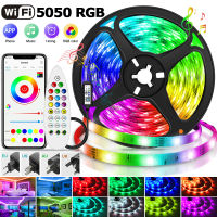 5050บลูทูธไฟ Led แถบ5เมตร-20เมตร30Leds ที่มีความยืดหยุ่นริบบิ้นเทป WIFI Led ริบบิ้น5เมตร10เมตร15เมตร20เมตร APP ควบคุมสำหรับห้องพรรคทีวี