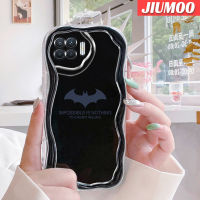 เคส JIUMOO สำหรับ OPPO A93 2020 F17 Pro Reno 4F Reno 4 Lite เคสการ์ตูนแบทแมนลายเนื้อครีมกันกระแทกแบบใสนิ่มเคสมือถือสร้างสรรค์โปร่งใสลายกล้องถ่ายรูปฝาครอบป้องกันง่าย