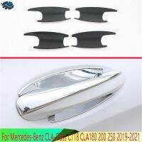 “:{》} สำหรับ C118 Mercedes-Benz CLA-Class CLA180 200 250 2019-2021ที่จับประตู ABS เล็มโพรงถ้วยฝาครอบ