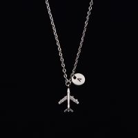 Charms Plane Tibetan Silver Color Lover Aircraft Pendant Exquisite Airplane Letter Necklace DIY Handmade Jewelry