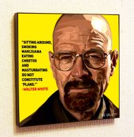 Walter White ทำลายศิลปินภาพยนตร์ที่ไม่ดีของตกแต่งคำพูดที่สร้างแรงบันดาลใจให้สติกเกอร์ติดผนังป๊อปของขวัญศิลปะภาพเหมือนภาพวาดที่มีชื่อเสียงกรอบ