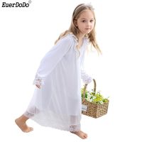 Nightgown French Court Tulle Children Sleepwear Nightdress Nighty Cotton Nightwear