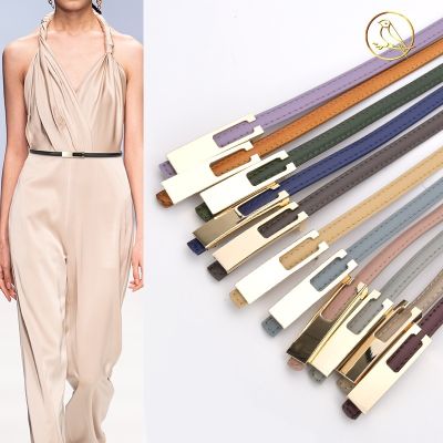 New Ladies Thin Belt Genuine Leather Versatile Dress Decoration Korean Version Pants