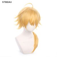 [cxSTBEAU] Genshin Impact Tohma Wig Cosplay Synthetic Short Straight Ponytail Thoma Hair  MME vbs