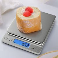 0.1g-3000g Home Kitchen Scales Baking LCD Electronic Digital Scales Portable Stainless Steel Kitchen Accessories Measuring Tools Luggage Scales