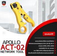 Apollo ACT-02 คีมปอกสายสัญญาณกล้องวงจรปิด CCTV RG6 RG59 lสายโทรศัพท์ RG11 สายแลน LAN สายFiber optic สำหรับช่าง