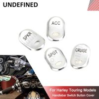 Motorcycle Chrome Hand Control Switch Caps Button Covers Case For Harley Tou Electra Glide Road Glide Ultra Limited Tri FLTR