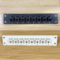 8-Port 6แผงแพทช์ป้องกัน RJ45เครือข่าย10G พร้อมโลหะที่อยู่อาศัยรหัสสีติดฉลากสำหรับ T568A และ T568B สายไฟ