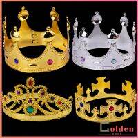 Golden  มงกุฎ ของเล่น ในจิตนาการของเด็ก  คอสเพลย์เจ้าหญิง เจ้าชาย headdress crown