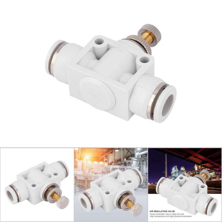 2-ชิ้นสีขาว-pneumatic-air-ตัวควบคุมความเร็ววาล์ว-quick-coupling-ขั้วต่อคันเร่ง-push-to-connect-สำหรับเครื่องมือนิวเมติก