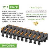 Set Connectors Wiring Cable Quick UK2.5 Of Instead Connector Wire mark Conductor Splicing With 211 Block Terminal Rail Din
